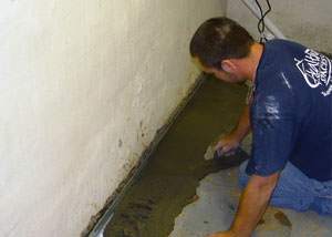 Thin Floor French Drain System in Philadelphia, Baltimore, Ellicott ...